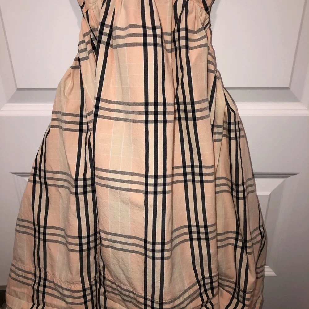 New Free People Bridget Mini Plaid Bubble Dress Gown sz S